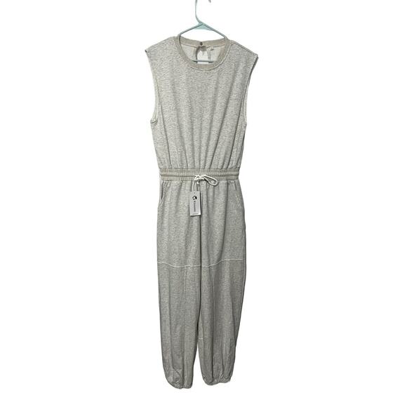 Kissonic Jumpsuit Romper Sweatshirt Casual Drawstring Heathered Gray size S - Picture 1 of 6